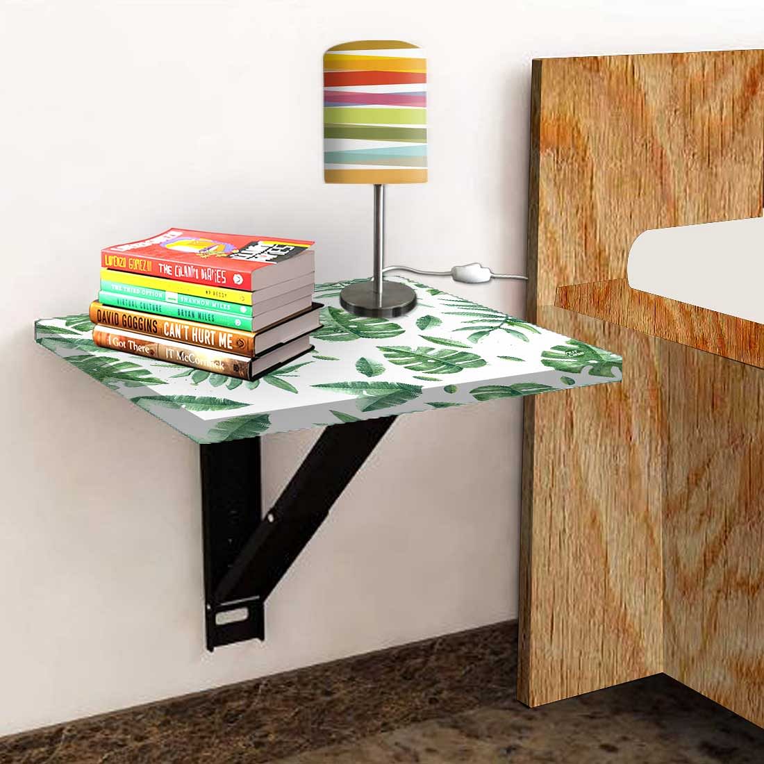 Folding Side Table for Bedroom - Leaves with Drops