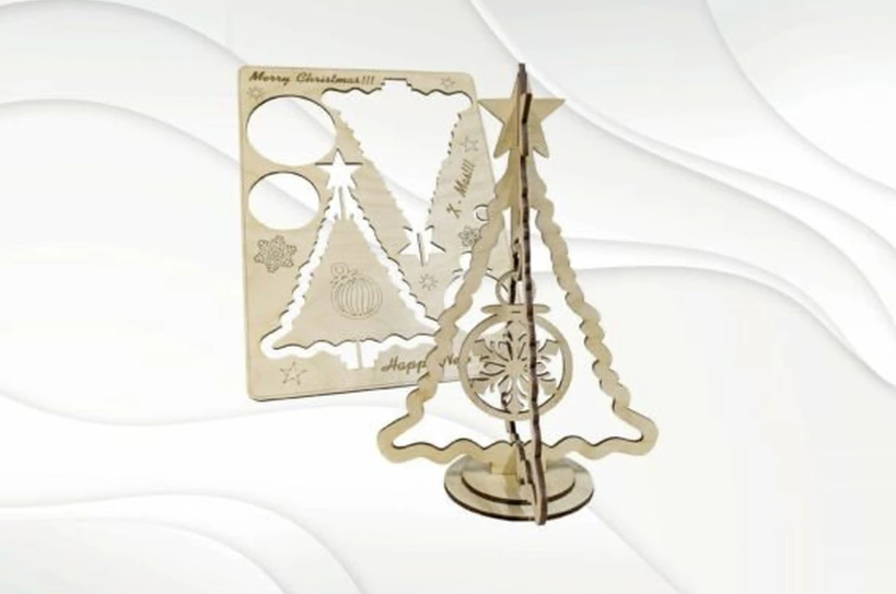 3D Wooden Christmas Tree – Standing Tabletop