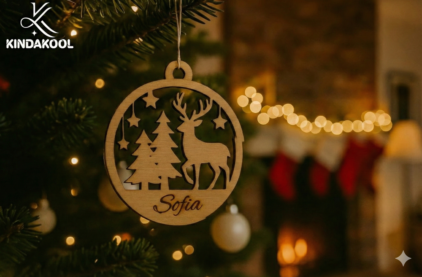 Personalised Wooden Christmas Baubles