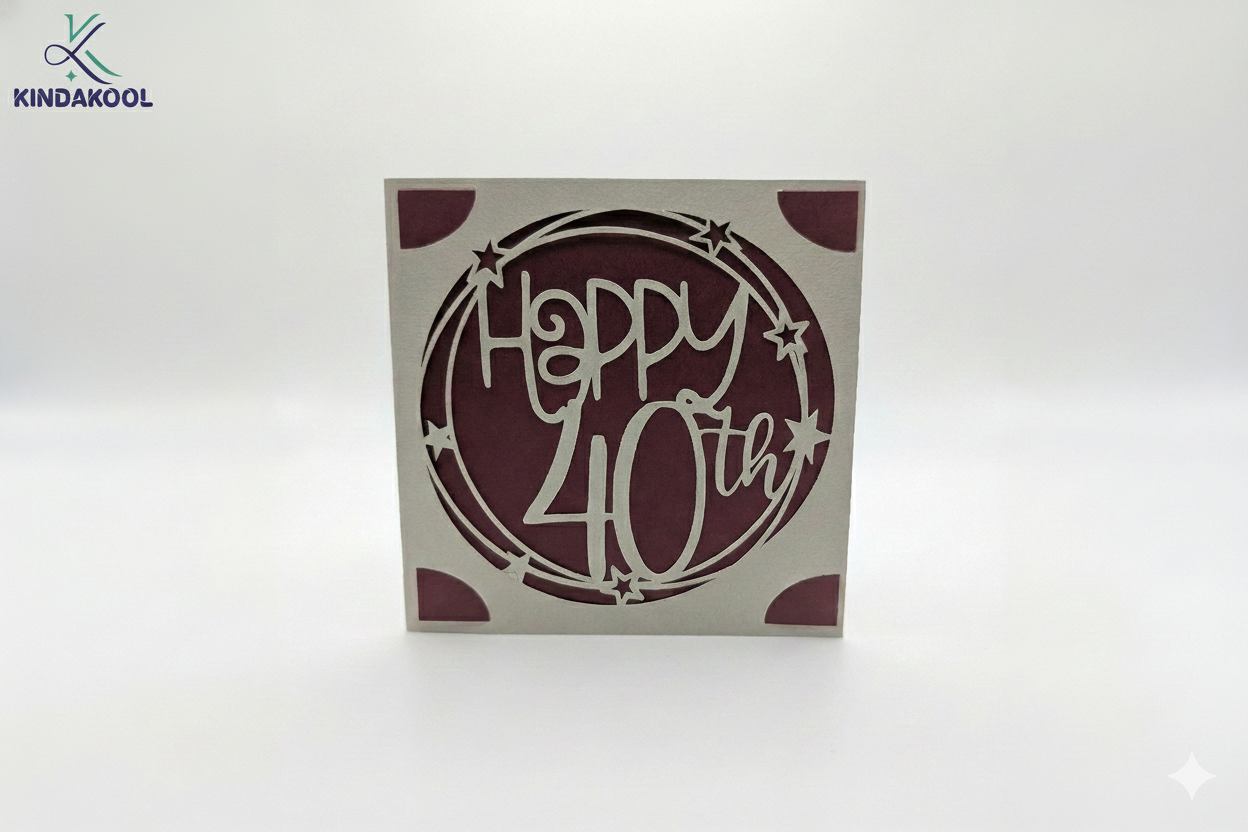 Happy 40th Cutout Card