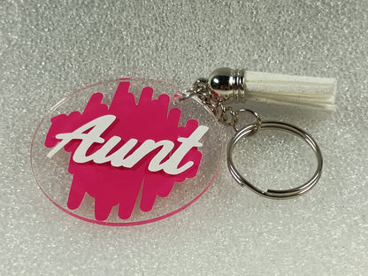 Personalised Aunt Key Ring