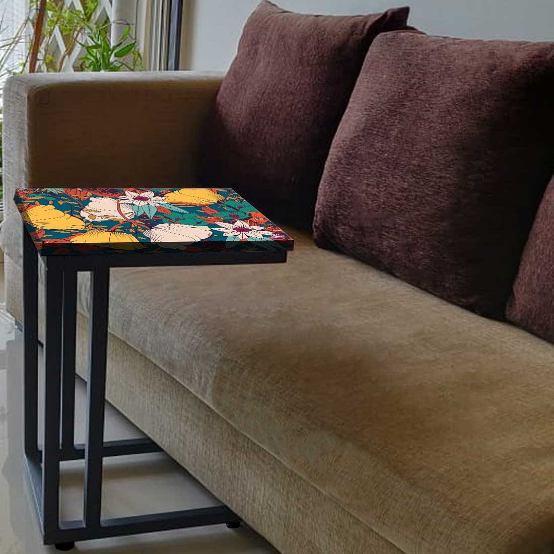 Beautiful Floral Metal C Table - Yellow Flower