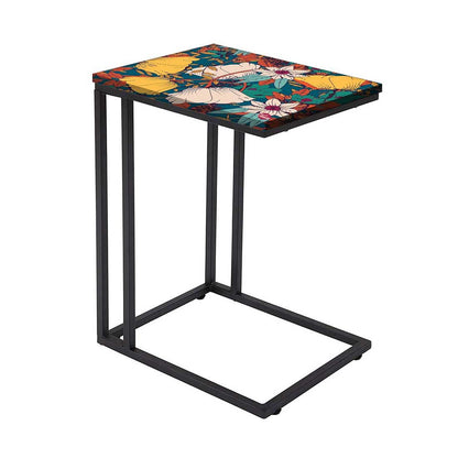 Beautiful Floral Metal C Table - Yellow Flower