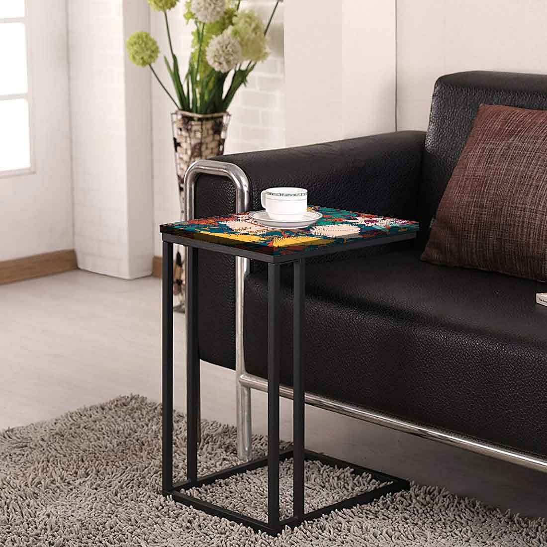 Beautiful Floral Metal C Table - Yellow Flower