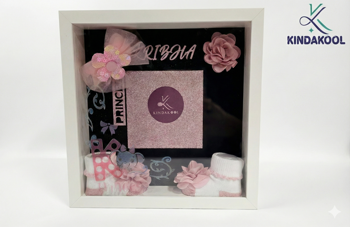 KK 25x25 NEW BORN SHADOW FRAME FOR HER