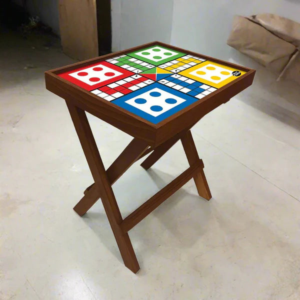 Ludo Coffee Table Folding for Home Bedroom - Teak Wood