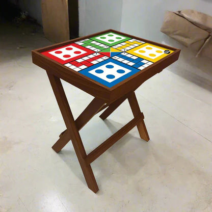 Ludo Coffee Table Folding for Home Bedroom - Teak Wood