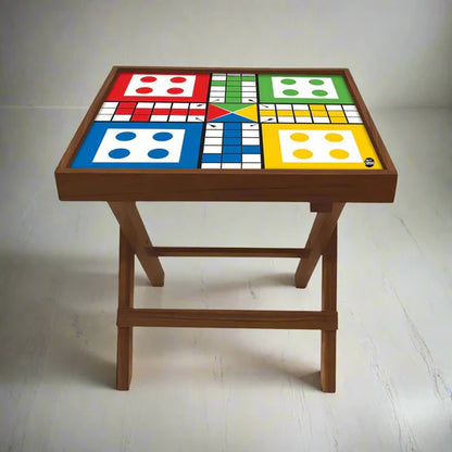 Ludo Coffee Table Folding for Home Bedroom - Teak Wood