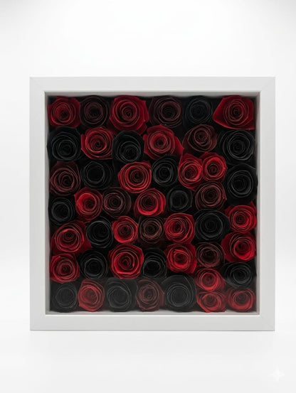 Personalized 3D Paper Rose Shadow Box - Square