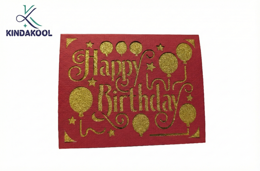 Red Birthday Card with Baloon