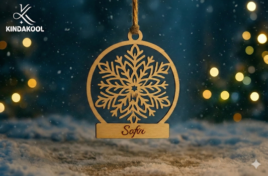 Personalized Wooden Snowflake Ornament